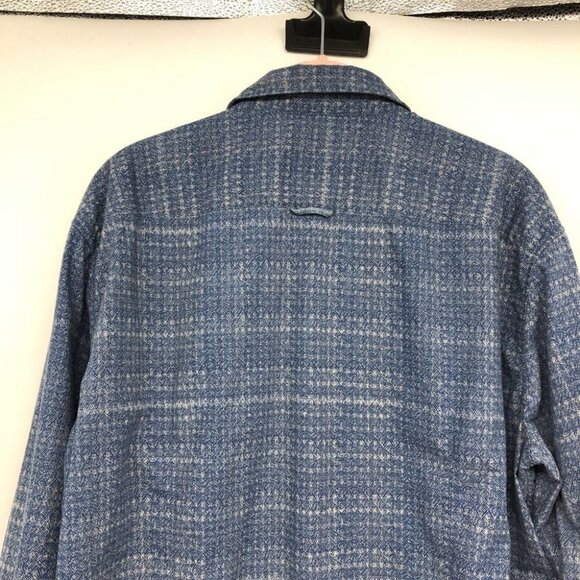 Boss Orange by Hugo Boss Blue Chevron Patterned Buttoned Men’s Shirt size L - Picture 5 of 13